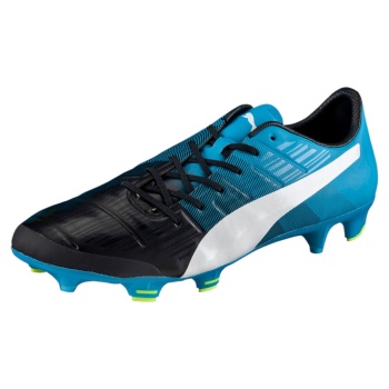 Puma Evopower Fg Black White Atomic Blue Safety Yellow