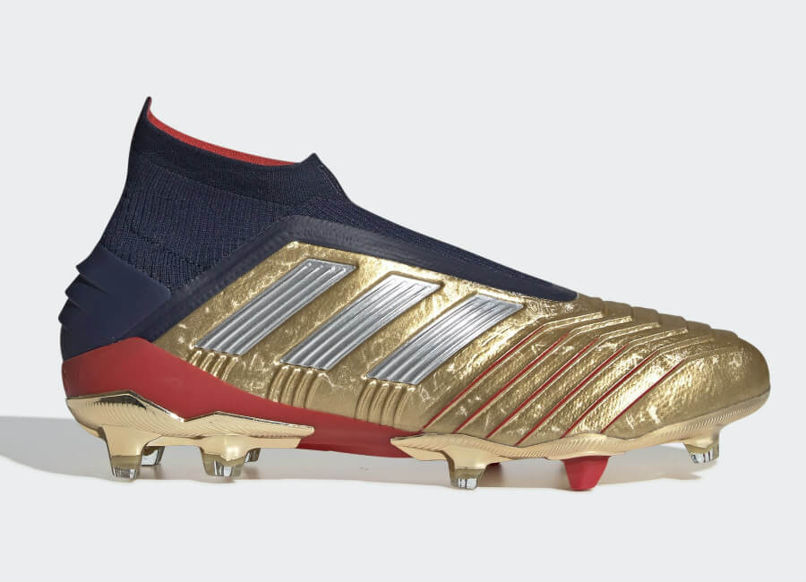 Adidas Predator 19+ Firm Ground Zidane/Beckham Boots - Gold Met / Silver Met / Collegiate Navy