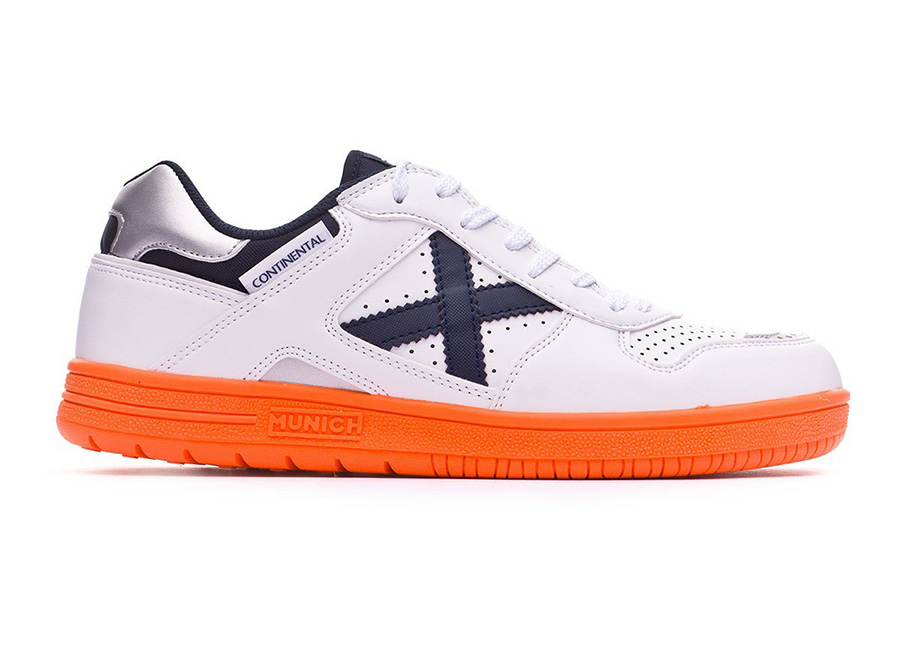 Munich Continental V2 - White / Navy Blue / Orange