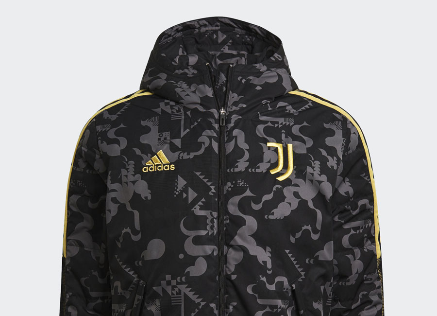 Juventus CNY Adidas Padded Jacket - Black / Pyrite #juve #juventus #adidasfootball