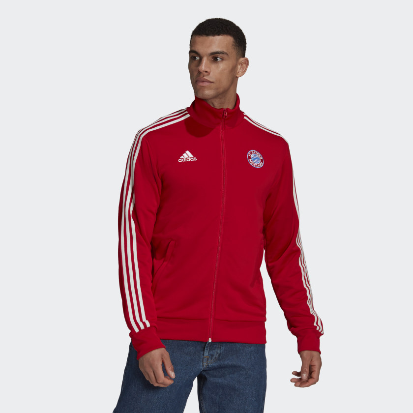 Fc Bayern 3-Stripes Track Top - Fcb True Red