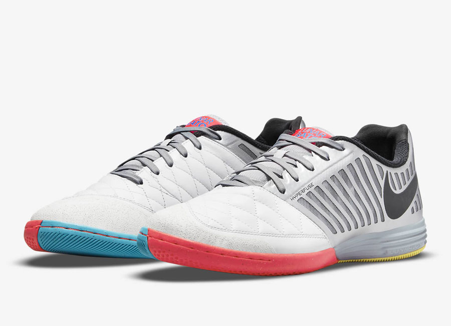 Nike Lunar Gato II IC - White / Bright Crimson / Opti Yellow / Metallic Silver