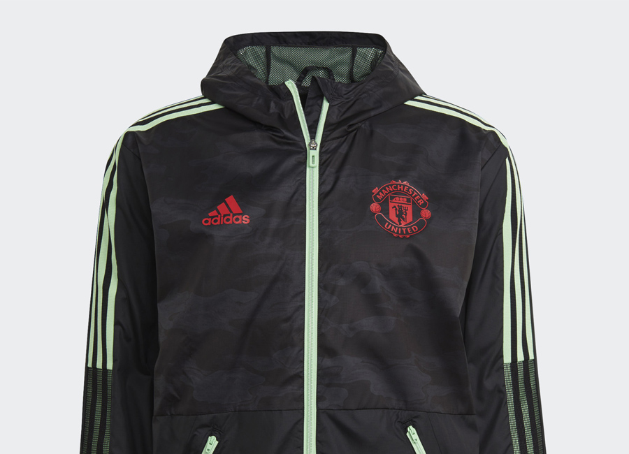 Adidas Manchester United Windbreaker - Black #mufc #adidasfootball #ManchesterUnited