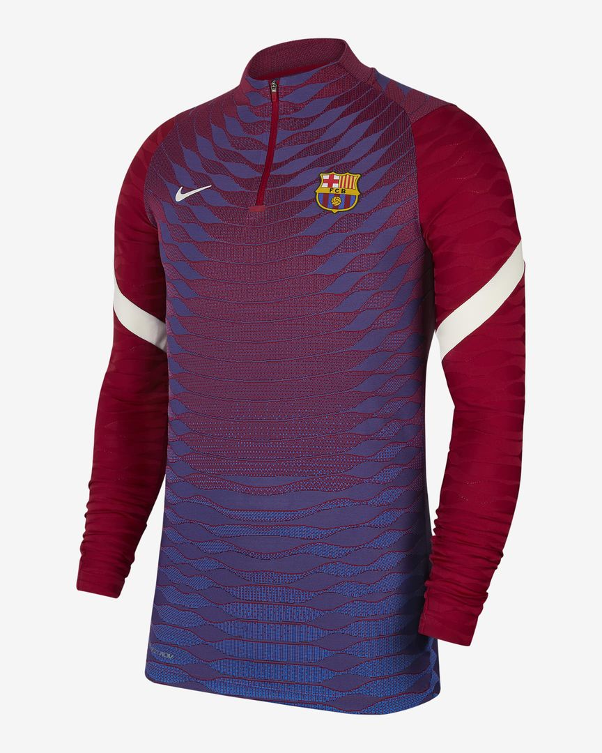 F.C. Barcelona Strike Elite Football Drill Top - Noble Red / Pale Ivory