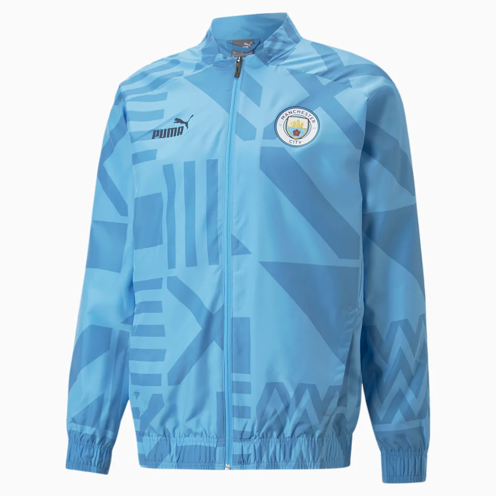 Manchester City 22/23 Prematch Football Jacket - Team Light Blue / Peacoat