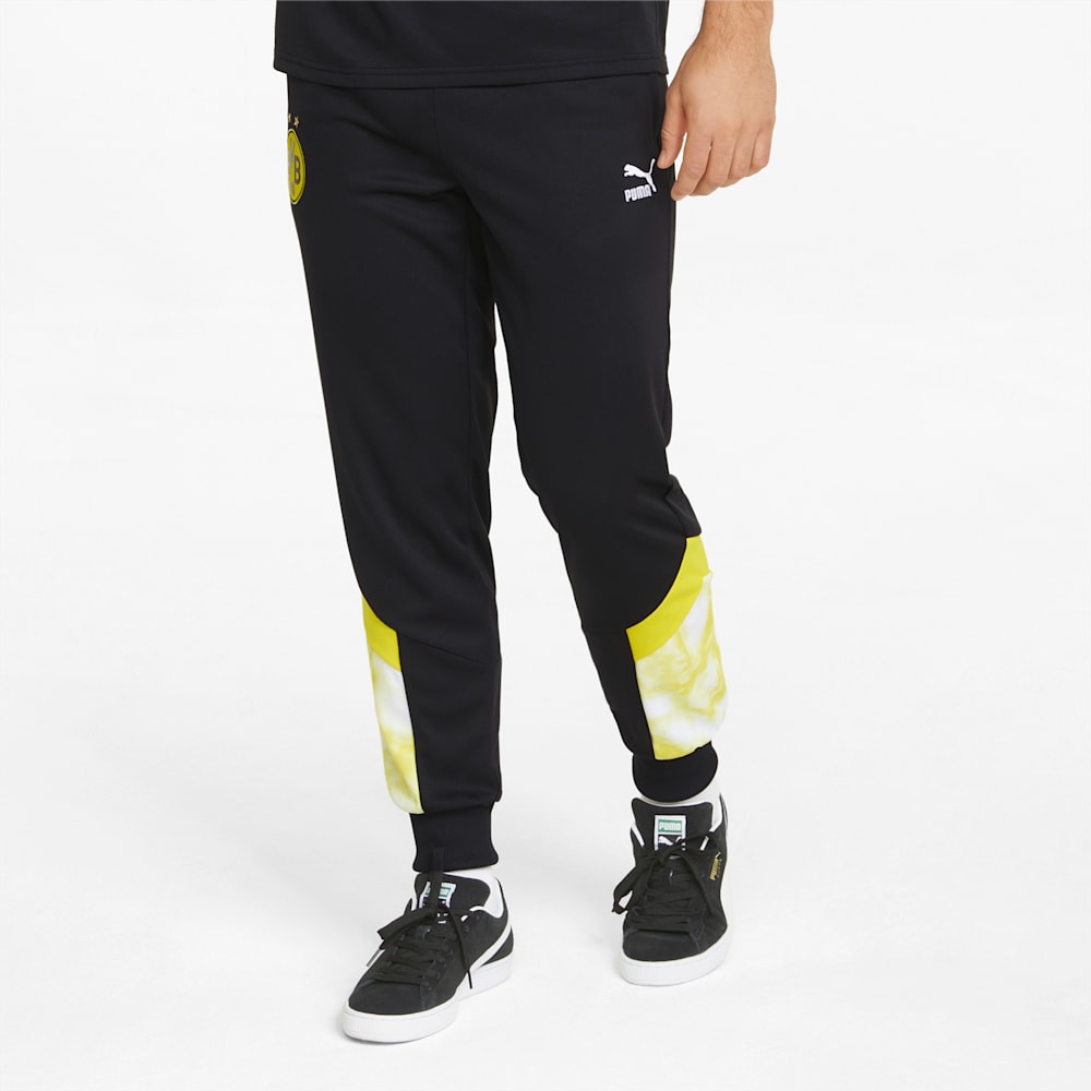 Borussia Dortmund Iconic MCS Mesh Football Pants - Puma Black / Cyber ...