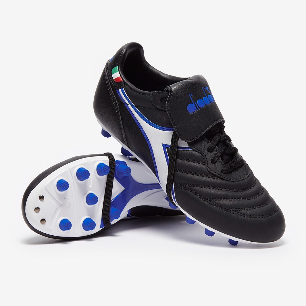 Diadora Brasil Classico FG - Black / White / Royal Blue