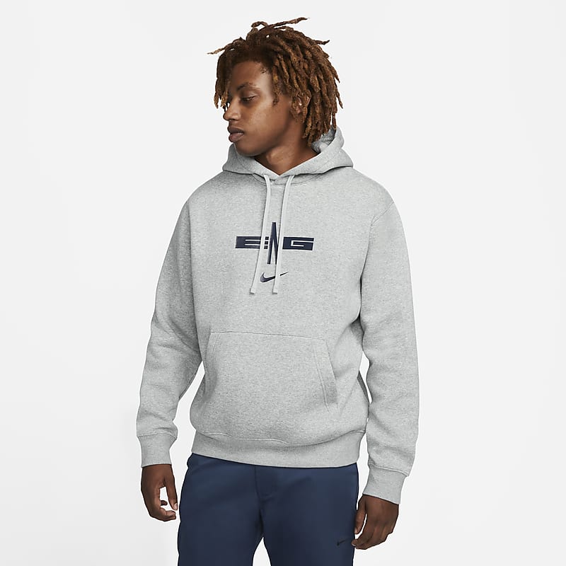 England Pullover Fleece Football Hoodie - Dark Grey Heather / Obsidian