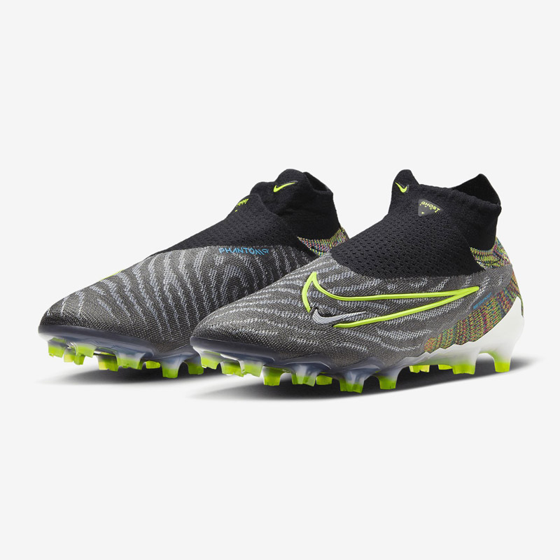 Nike Gripknit Phantom GX Elite Dynamic Fit Fusion FG - Black / White / Blue Glow / Volt