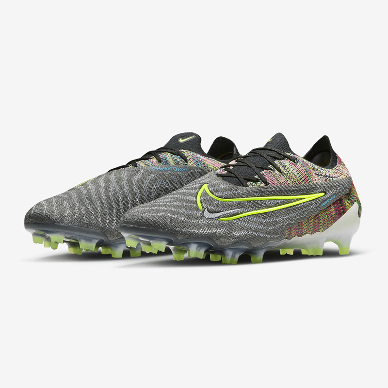 Nike Gripknit Phantom GX Elite Fusion FG - Black / White / Blue Glow / Volt