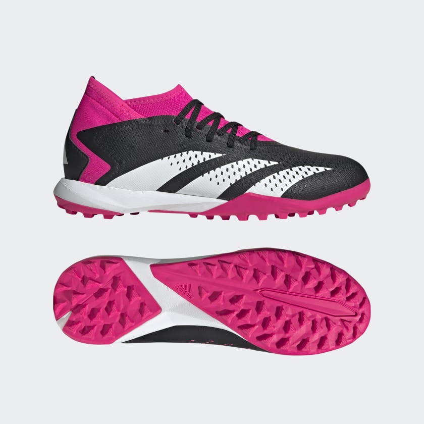 Adidas Predator Accuracy.3 Turf Boots - Core Black / Cloud White / Team Shock Pink 2