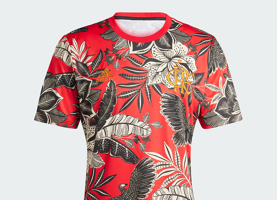 Flamengo X Farm Rio 2024 Adidas Pre-Match Shirt