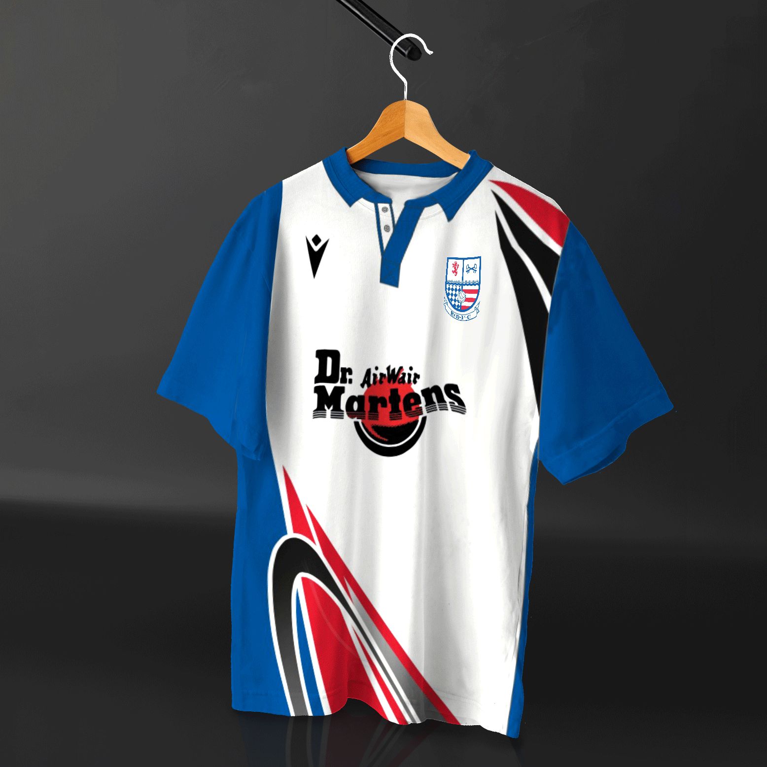 afc rushden diamonds 2024 macron remake shirts a