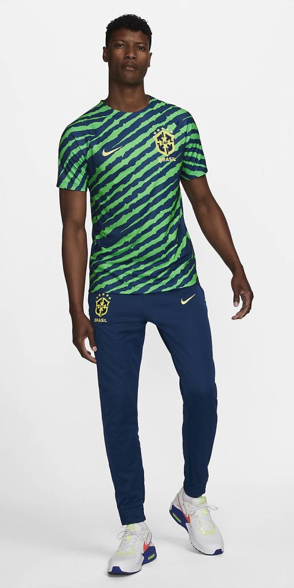 Brazil 2022 Nike Pre-Match Football Top - Football Shirt Culture ...