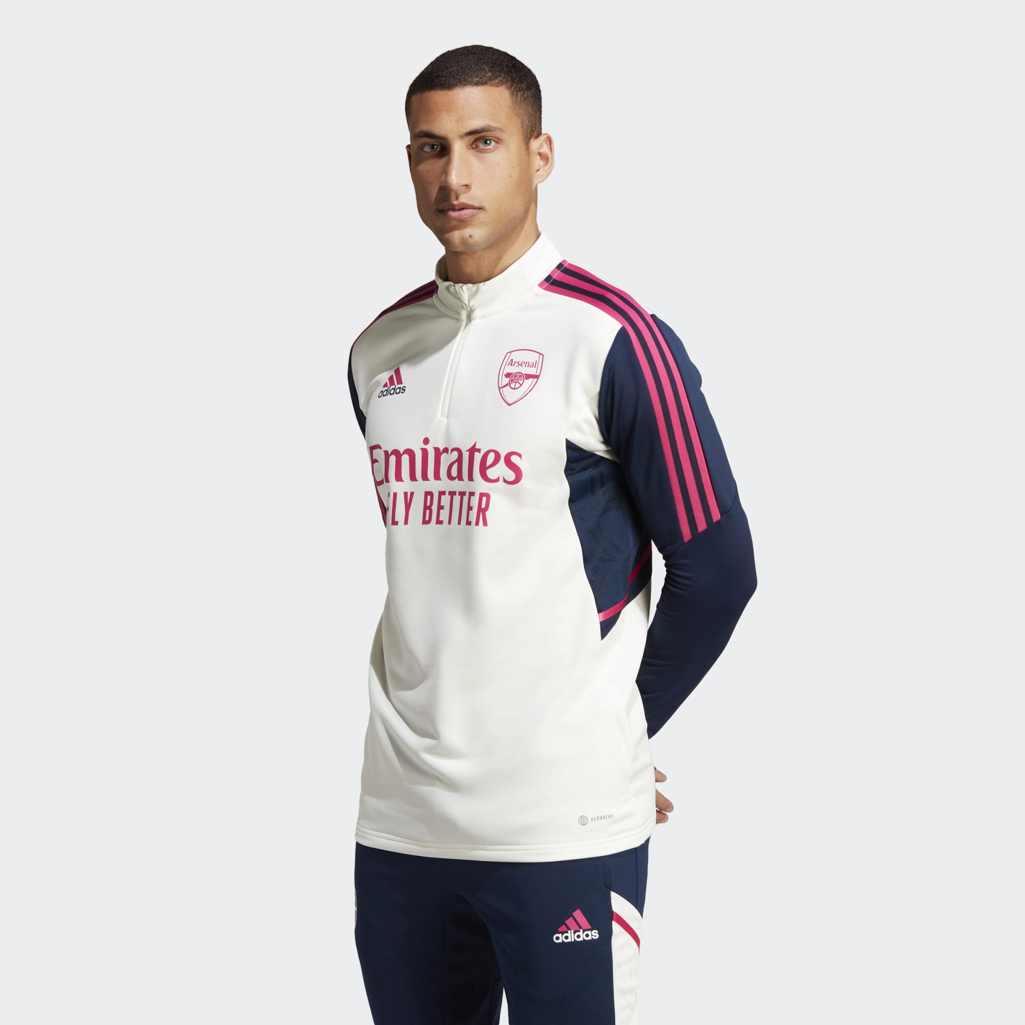 Arsenal Condivo 22 Training Top - Off White / Collegiate Navy ...