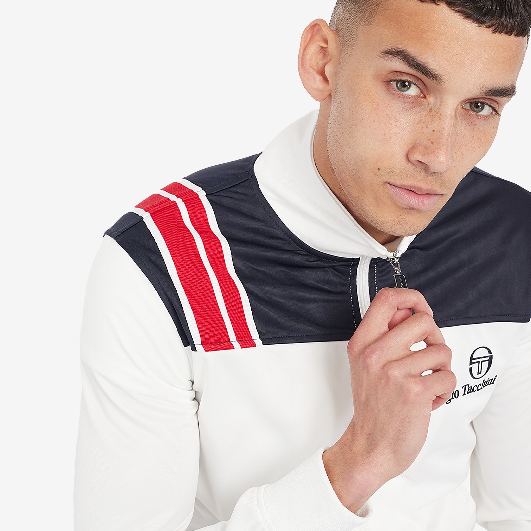 Sergio Tacchini Archivio Wolfgang Track Top - White   Night Sky 