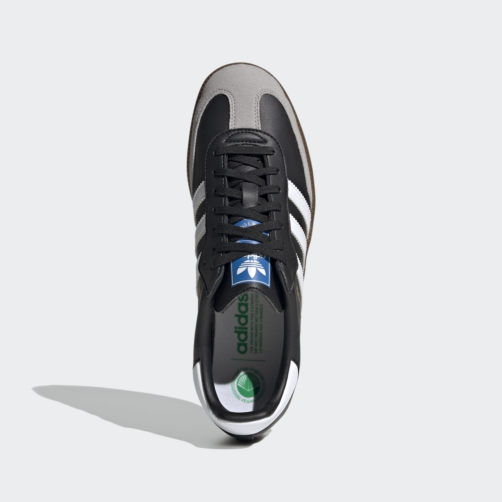 Adidas Samba Vegan Shoes - black / white / Gum - Football Shirt Culture ...