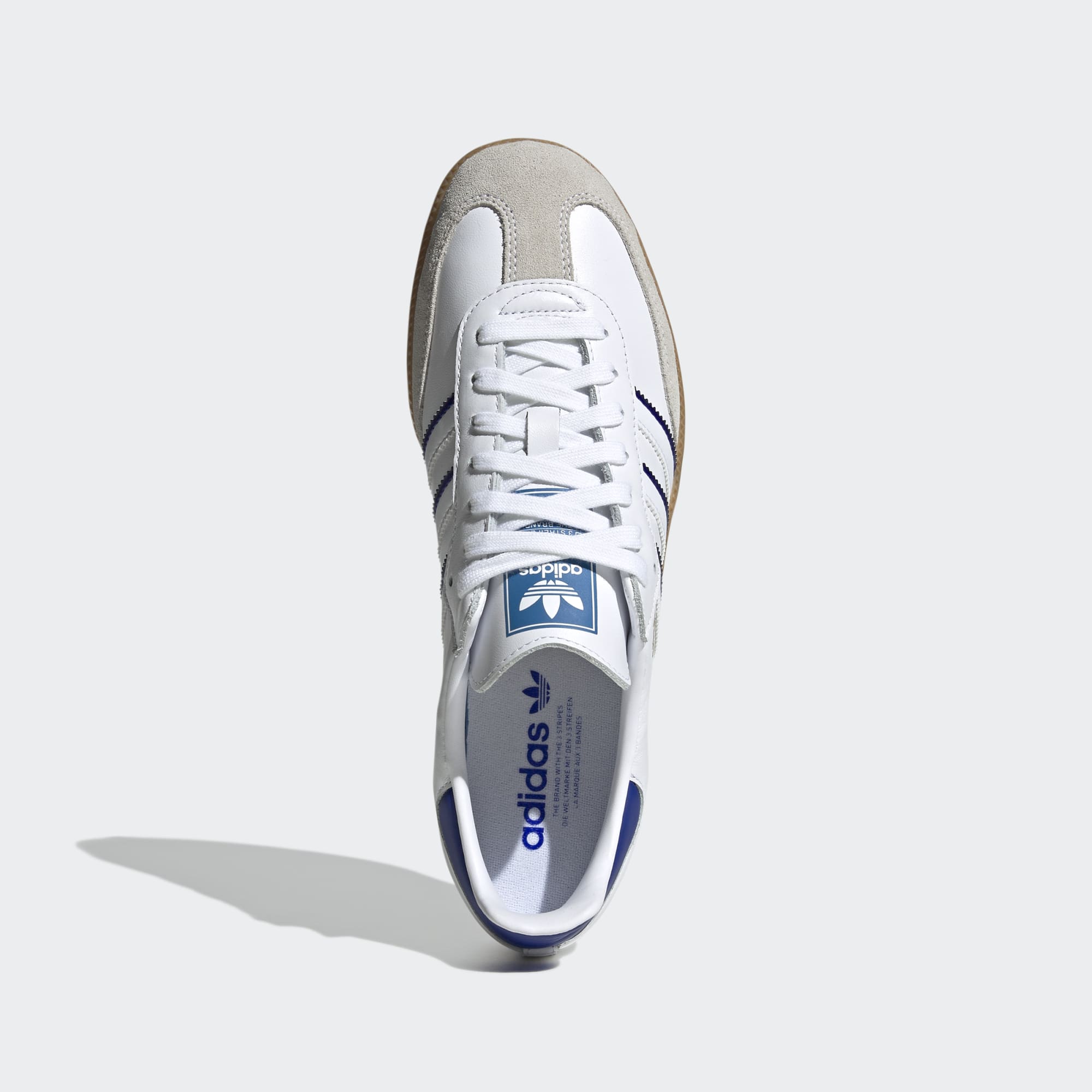 Adidas Samba Shoes - Cloud White / Lucid Blue / Gum - Football Shirt ...