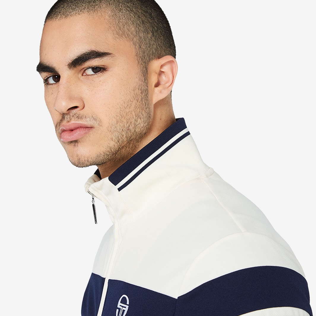 Sergio Tacchini Damarindo Track Top - Buttercream / Maritime Blue ...