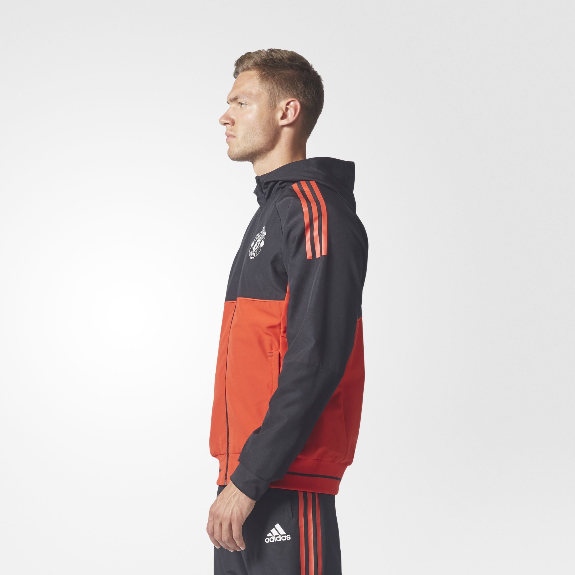 Adidas Manchester United Presentation Jacket - Red / Black - Football ...