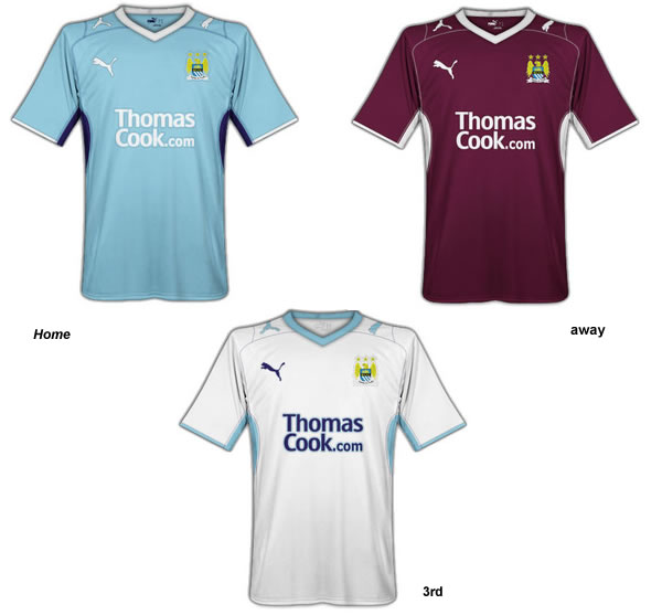 Manchester City Puma Fantasy home, away and 3rd kits