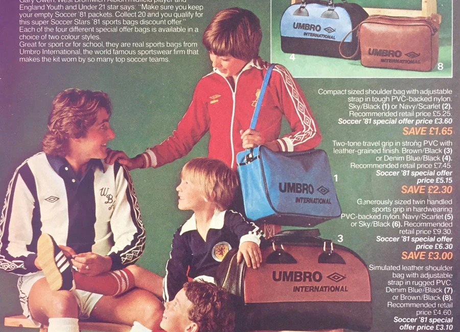 1981 umbro advert special offer to soccer 81 collectors