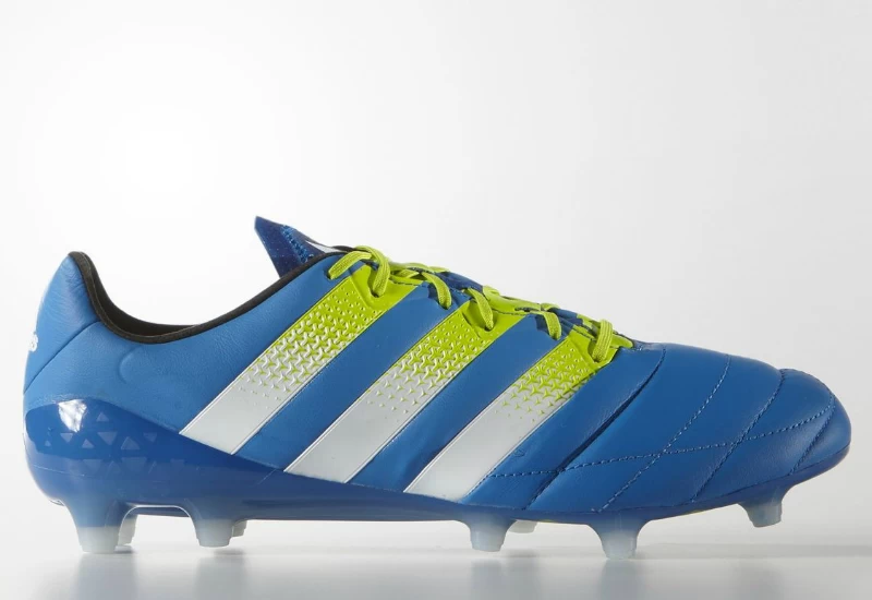 Adidas Ace 16.1 Leather Firm/artificial Ground Boots - Shock Blue / Semi Solar Slime / White