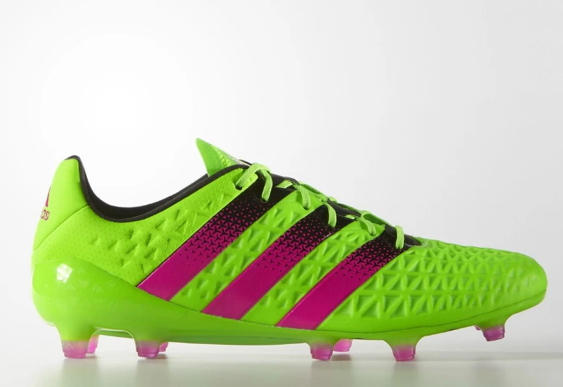 Adidas ACE 16.1 Firm Ground Boots - Solar Green / Shock Pink / Core Black