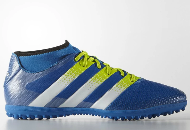 Adidas Ace 16.3 Primemesh Turf Shoes - Shock Blue / Semi Solar Slime / White