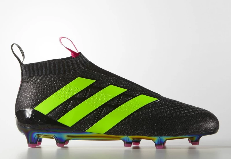 Adidas ACE 16+ PURECONTROL Firm Ground Boots - Core Black / Shock Pink / Solar Green