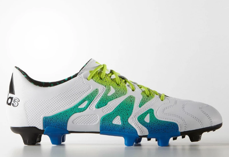 Adidas X 15.1 Leather Firm/artificial Ground Boots - White / Semi Solar Slime / Core Black