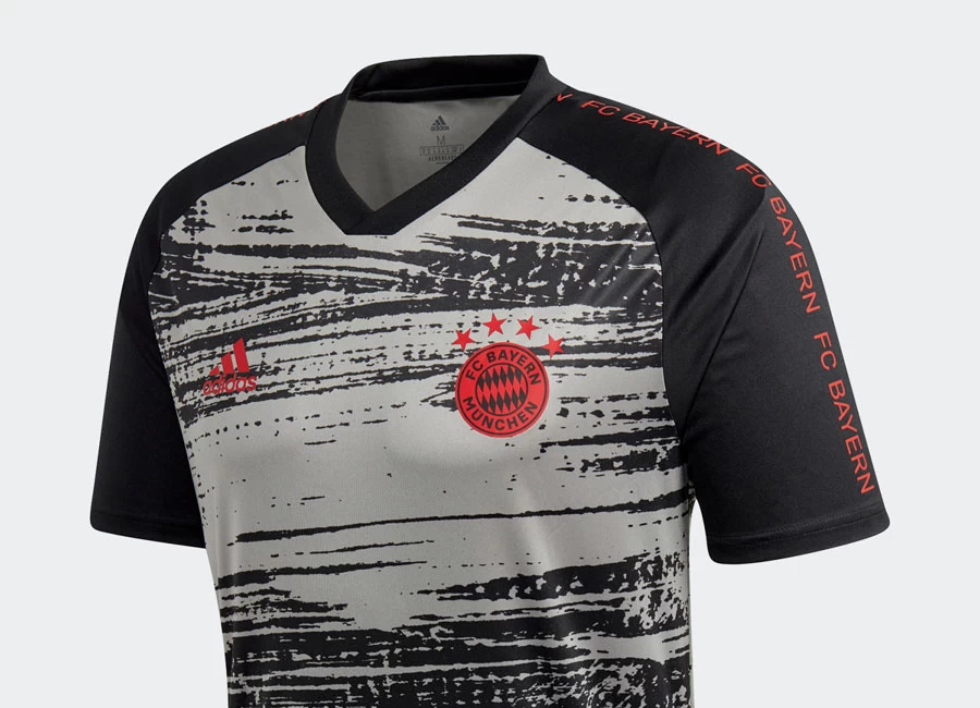 Adidas FC Bayern Pre-Match Jersey - Dove Grey / Black #FCBayern #adidasfootball