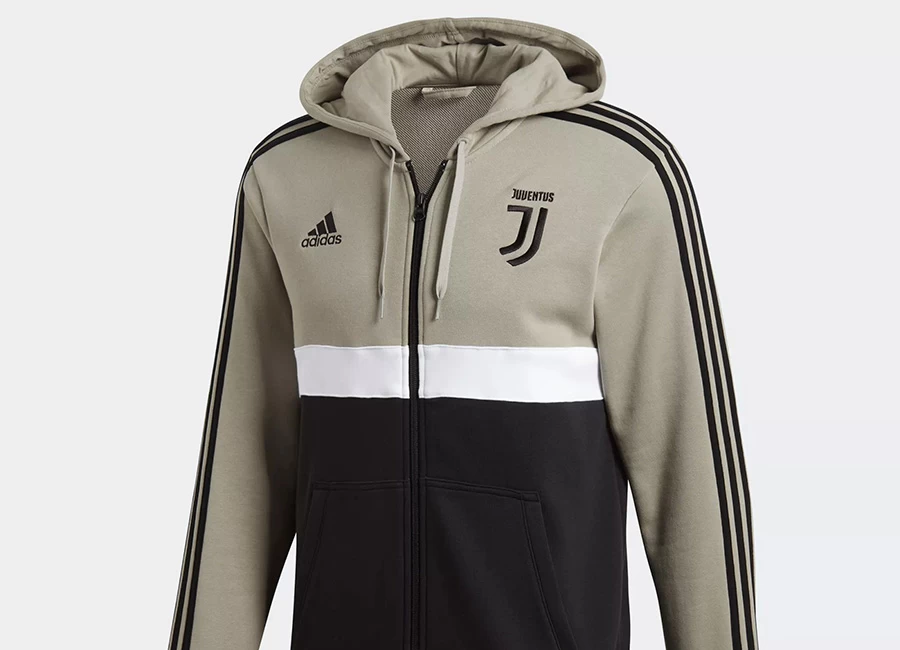 Adidas Juventus 3-Stripes Hoodie - Sesame / Black