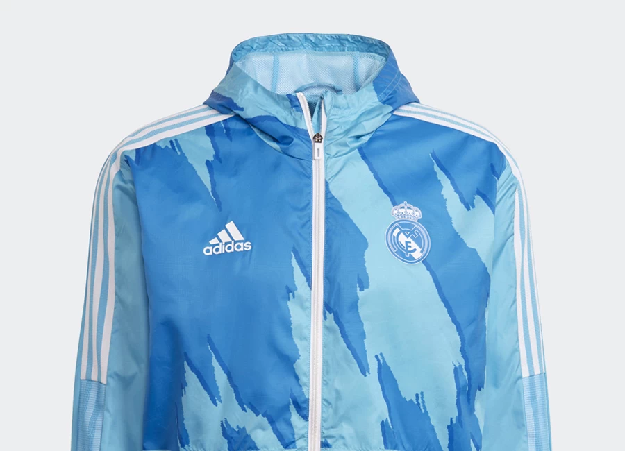 Adidas Real Madrid Windbreaker - Bright Cyan