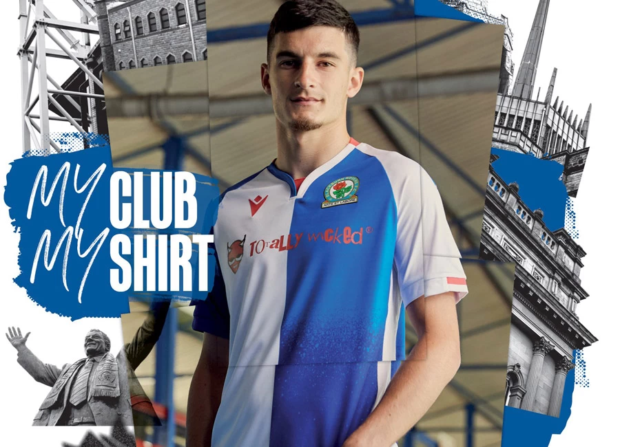 Blackburn Rovers 2022-23 Macron Home Kit