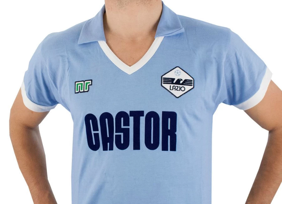 Ennerre SS Lazio 1985 Home Castor Retro Shirt