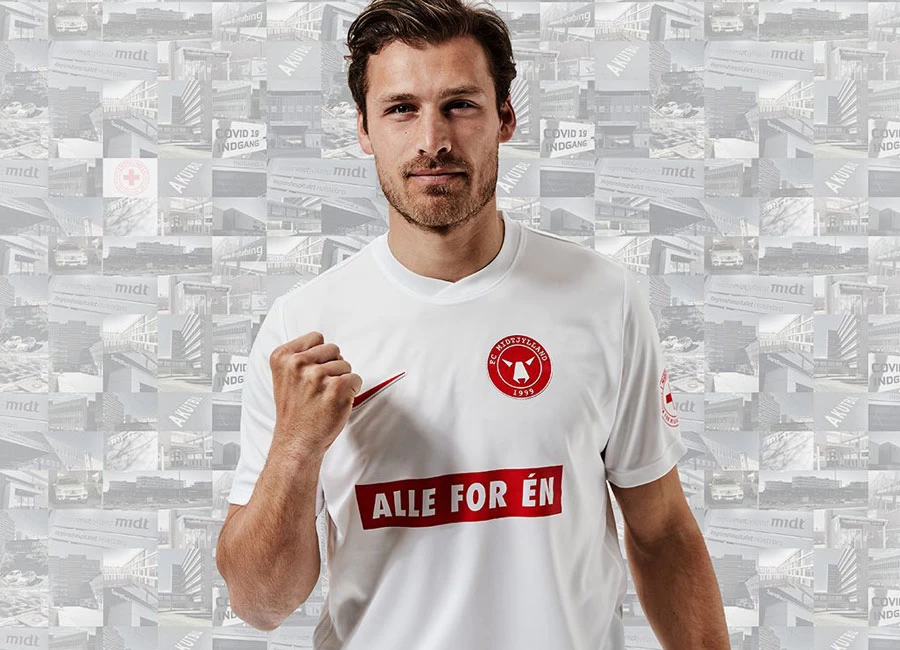 FC Midtjylland 2020 Nike 'All For One' Shirt #FCMidtjylland #alleforén #nikefootball