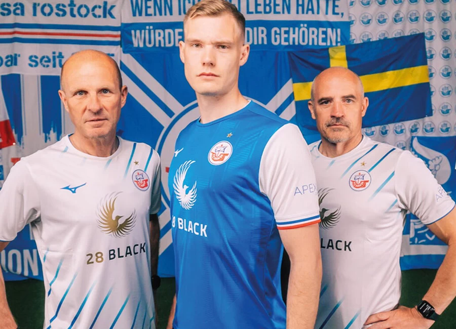 Hansa Rostock 2023-24 Mizuno Home and Away Kits