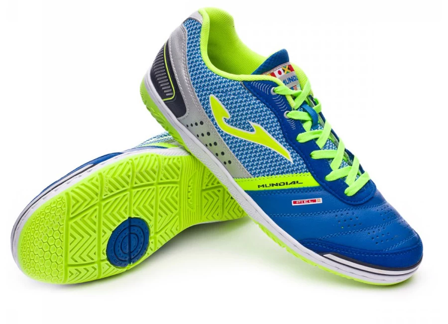 Joma Mundial Football Shoe - Blue / Grey / Lime