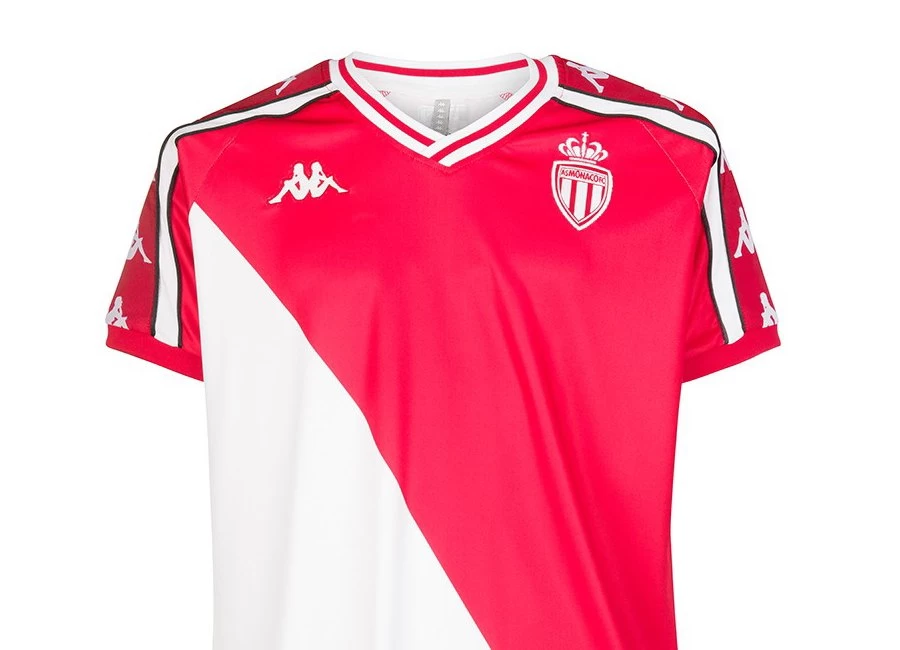 AS Monaco Kappa Retro Aniet Shirt - Red / White #ASMonaco #teamMonaco #footballshirt