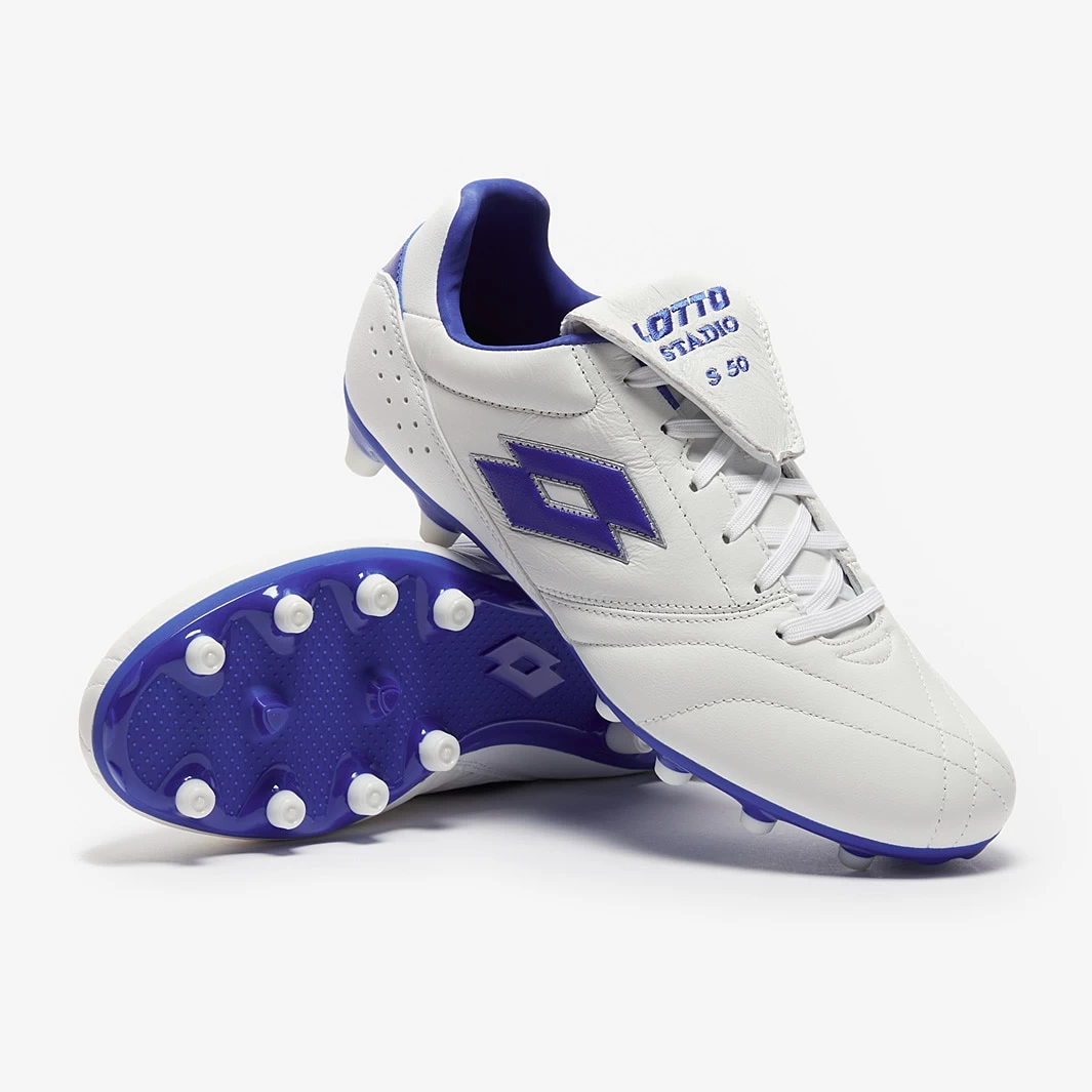 Lotto Stadio 200 III FG 50th Anniversary - All White / Pacific Blue