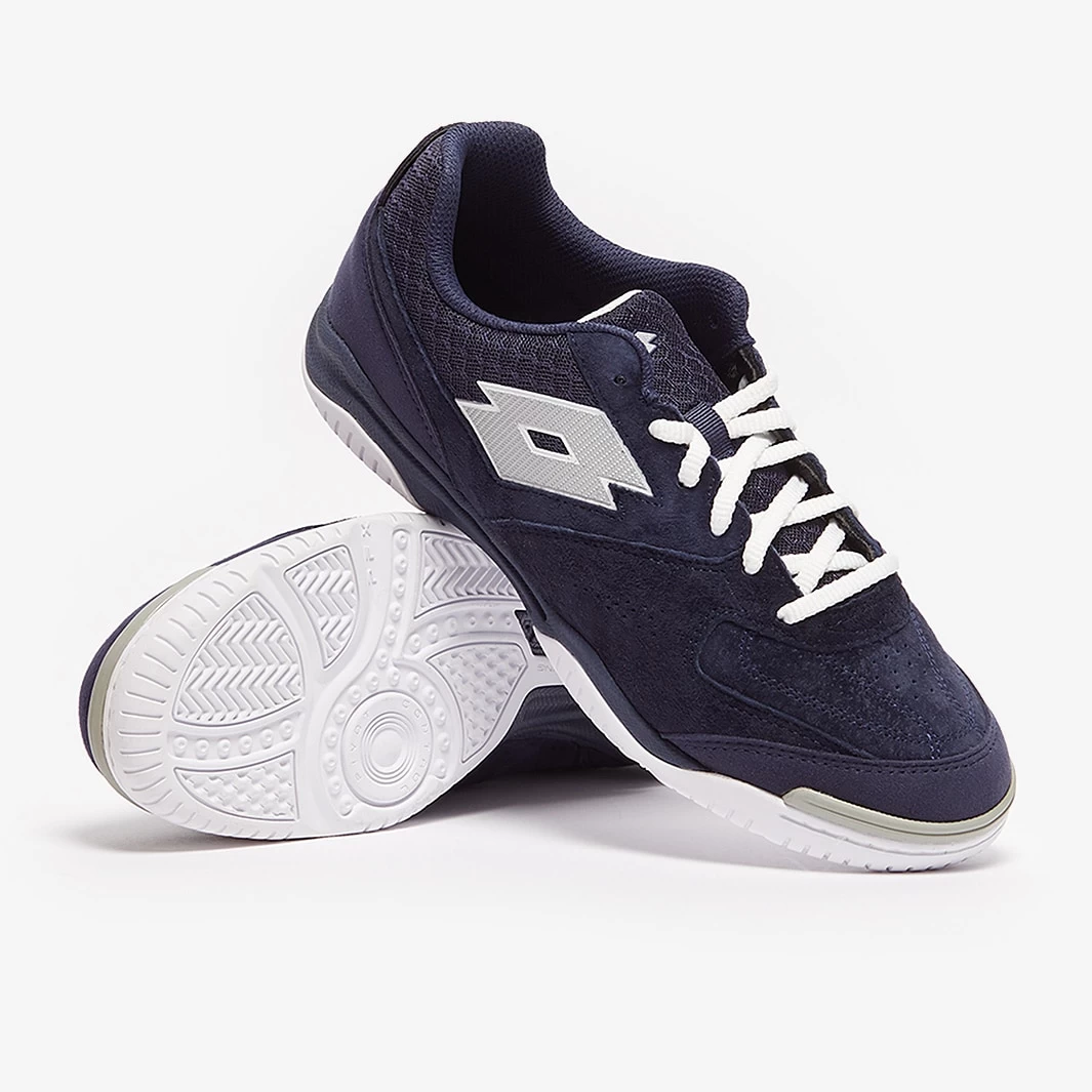 Lotto Tacto 201 Indoor - Navy Blue / Silver Metal 2 / All White