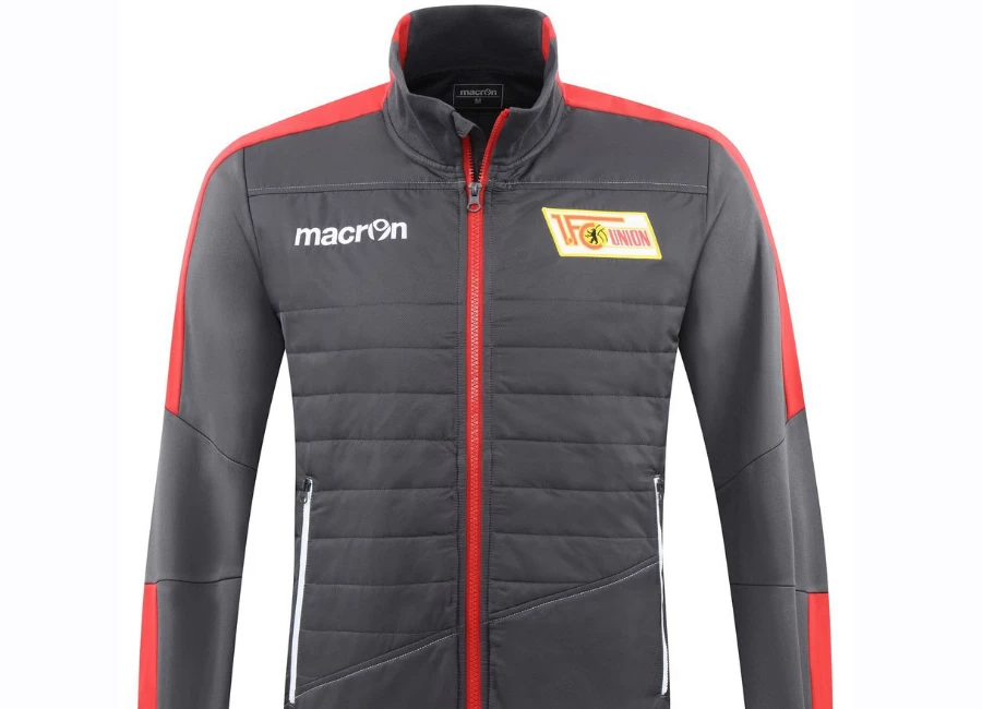 Macron Union Berlin Anthem Jacket - Grey / Red