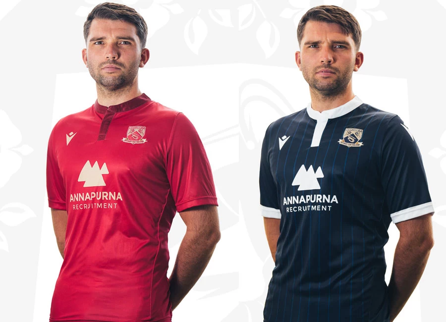 Morecambe 2020-21 Macron Centenary Home & Away Shirts #Morecambe #Morecambefc