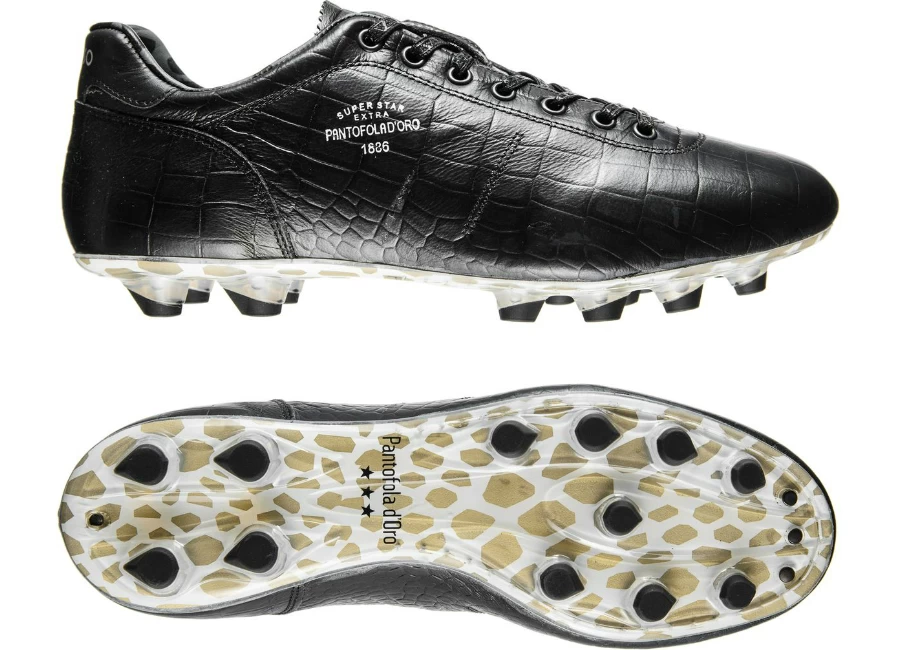 Pantofola d'Oro Impulso Coccodrillo Calf FG - Black