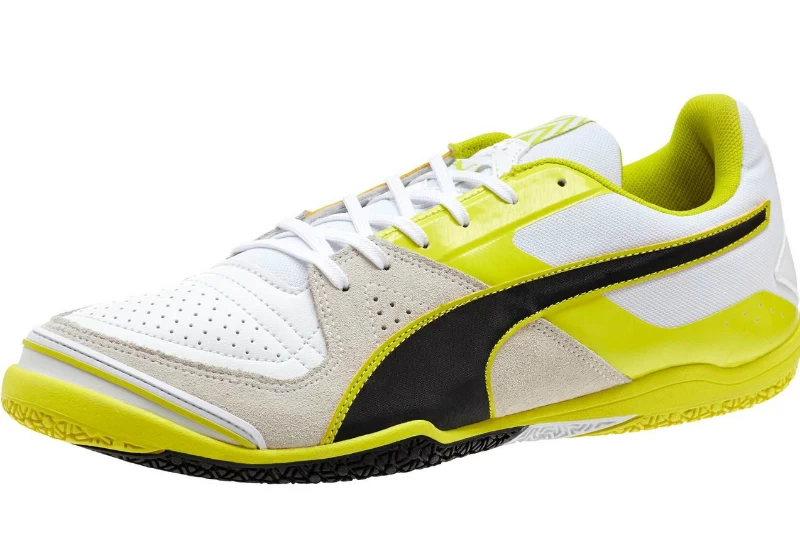 Puma Invicto Sala Indoor Training Shoes - White / Black / Sulphur Spring