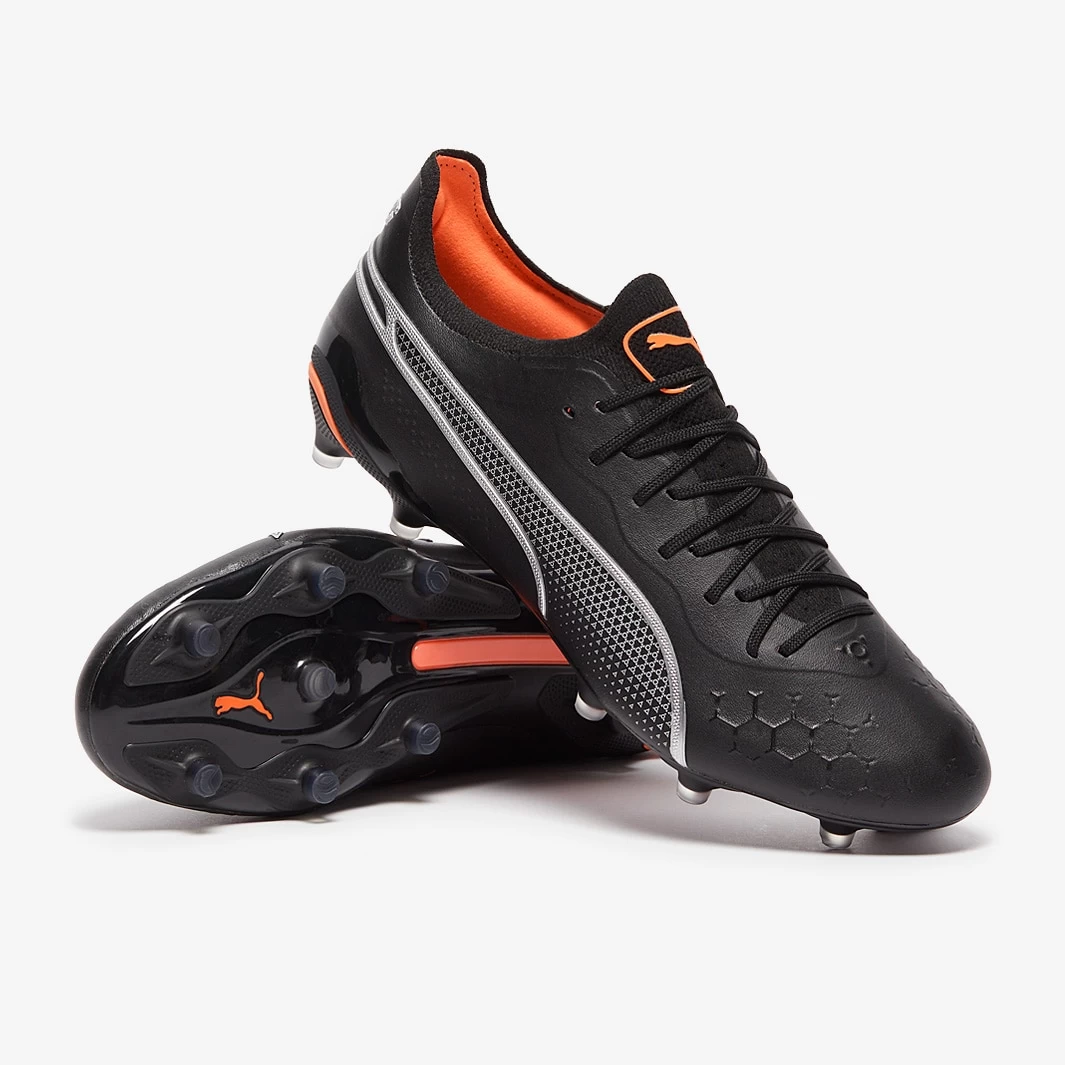 Puma King Ultimate FG/AG - Puma Black / Silver / Puma Ultra Orange