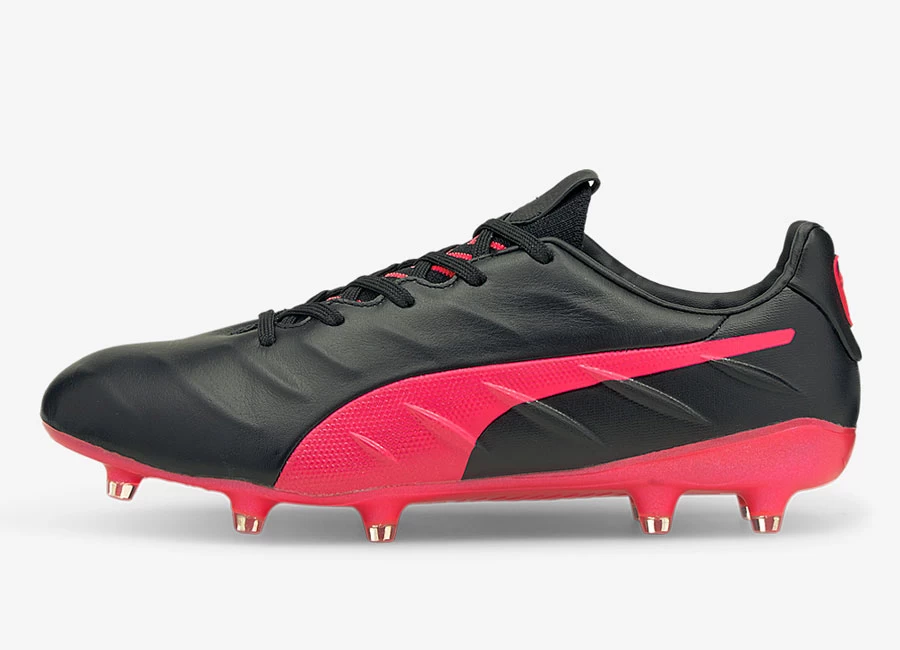 Puma King Platinum 21 FG/AG - Puma Black / Sunblaze #footballboots #pumafootball