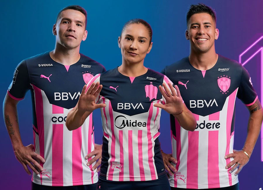 Rayados de Monterrey 2021 Puma Pink October Shirt #EnLaVidayEnLaCancha #ArribaElMonterrey #Rayados #VamosRayados