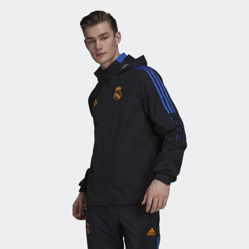 Real Madrid 21/22 Tiro All-Weather Jacket - Black